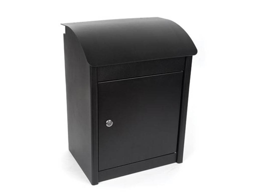 Perel Wandmontierter Paketbriefkasten für Post und Pakete mit Schloss und Einwurfklappe