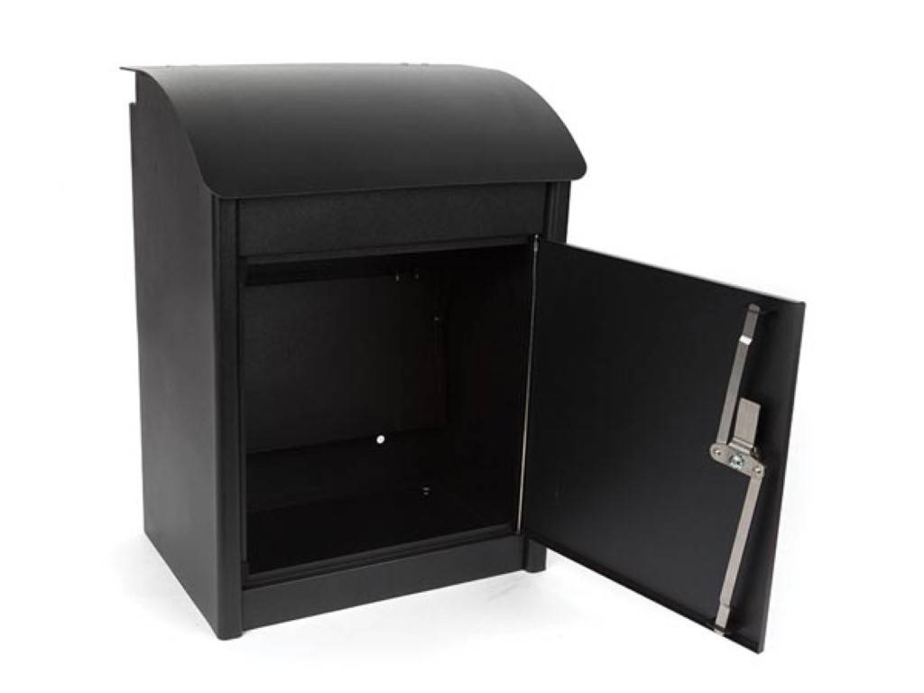 Perel Wandmontierter Paketbriefkasten für Post und Pakete mit Schloss und Einwurfklappe