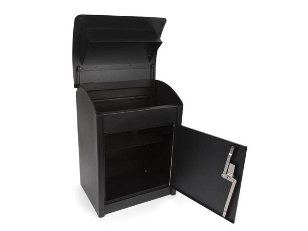 Perel Wandmontierter Paketbriefkasten für Post und Pakete mit Schloss und Einwurfklappe