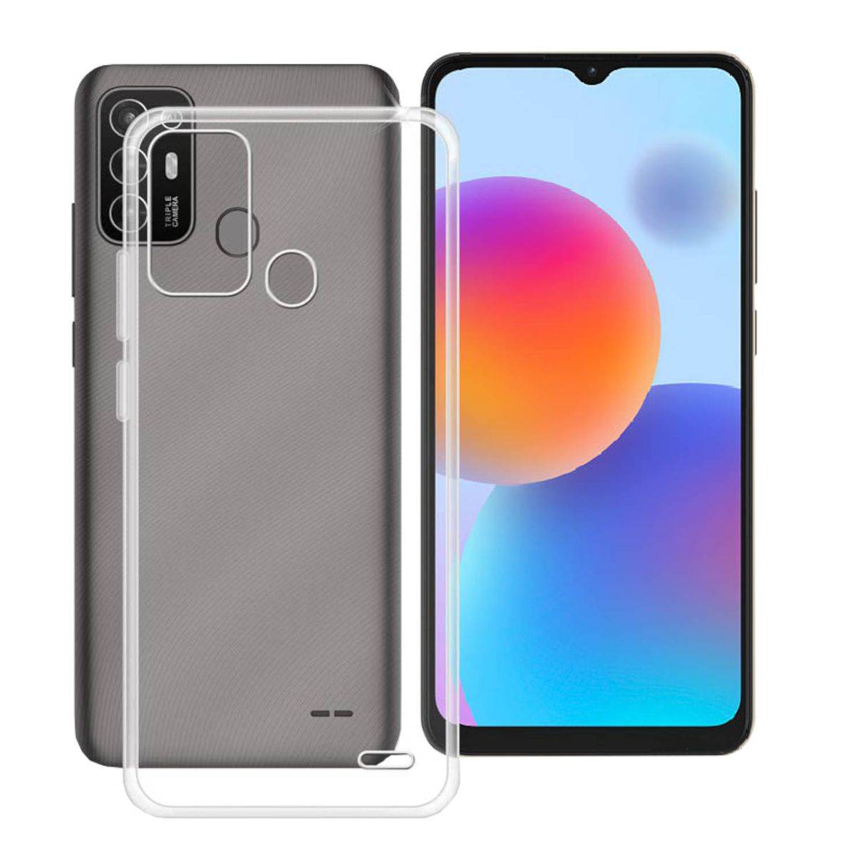 Für ZTE Blade A52 Silikoncase TPU Schutz Transparent Handy Hülle Cover