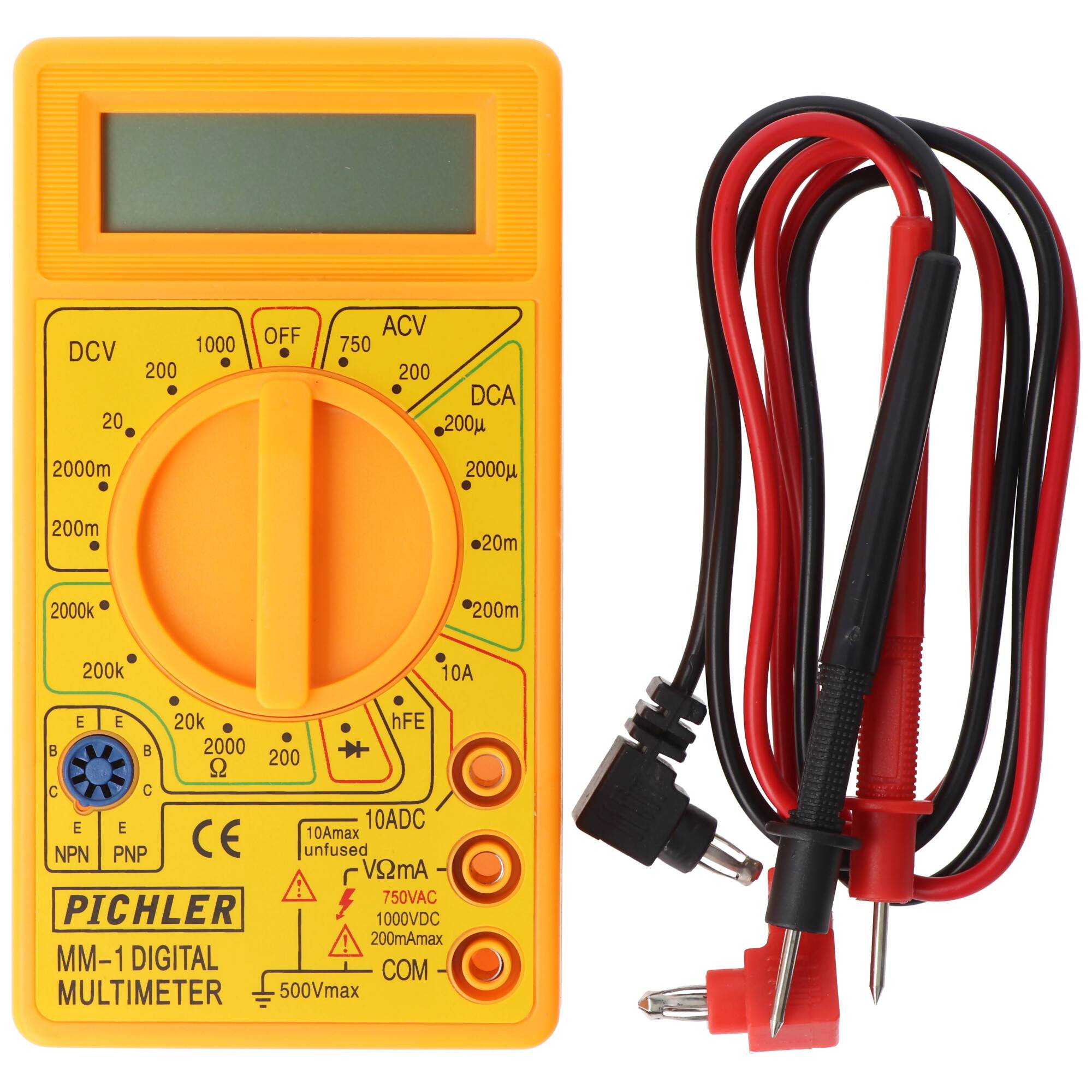 Digital Multimeter MM-1, beleuchtetes Display, ideal für Modellbau, Hobby, Werkstatt, Haushalt