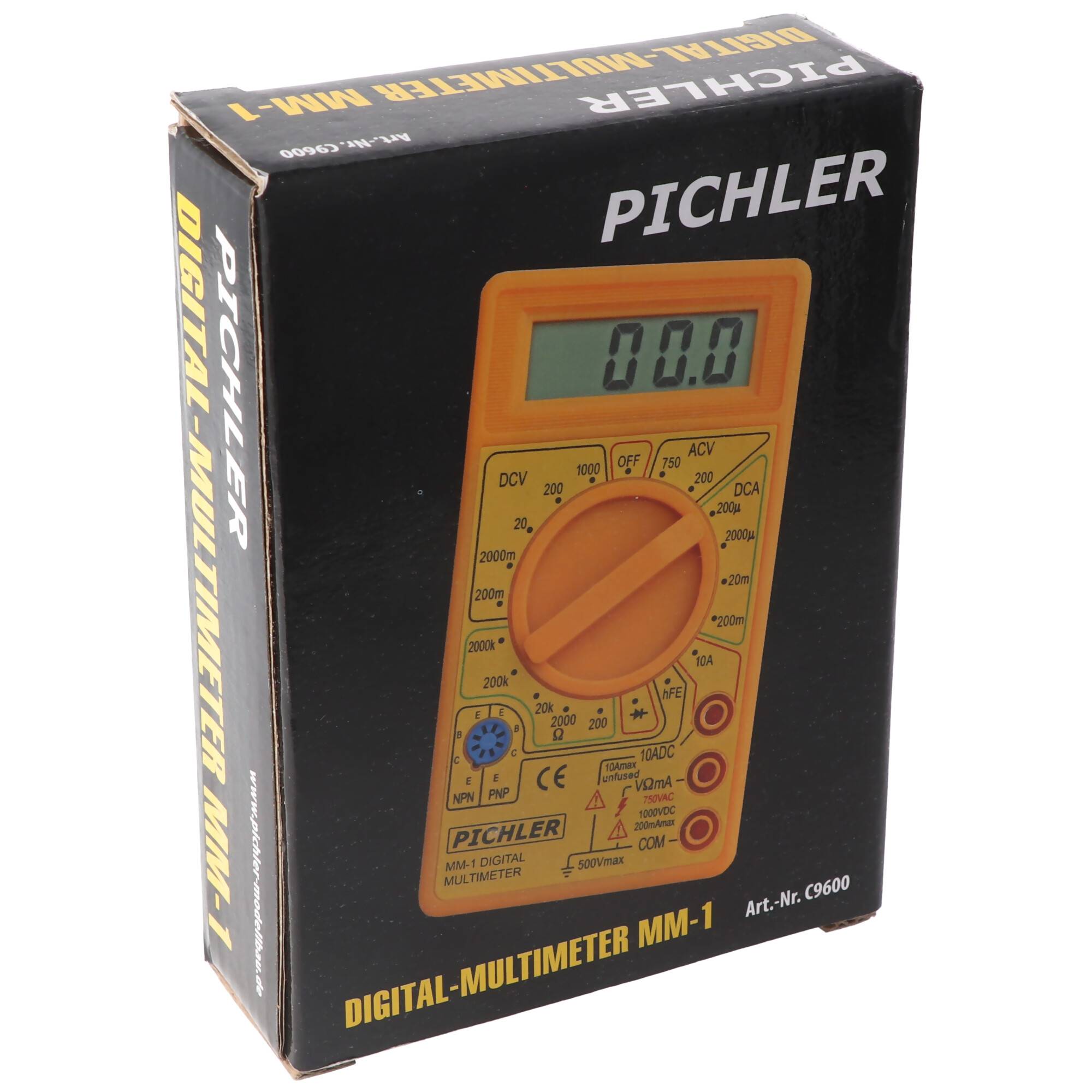 Digital Multimeter MM-1, beleuchtetes Display, ideal für Modellbau, Hobby, Werkstatt, Haushalt