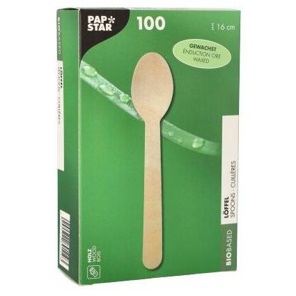 PAPSTAR Holz-Löffel "pure", gewachst, Länge: 160 mm