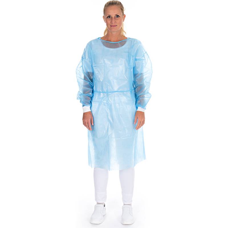 HYGOSTAR PP-Kittel mit Nackenbindeband, XL, blau