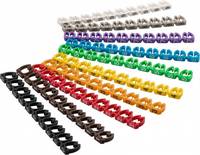 WENTRONIC - Goobay 72515, Mehrfarbig, PVC, 100 Stück(e), Schwarz/Weiß, 5,6 - 7,4 mm