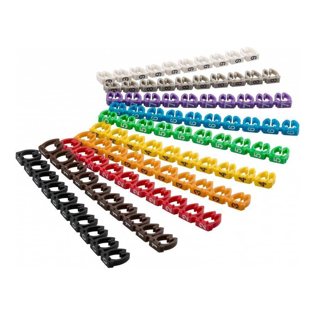 WENTRONIC - Goobay 72515, Mehrfarbig, PVC, 100 Stück(e), Schwarz/Weiß, 5,6 - 7,4 mm