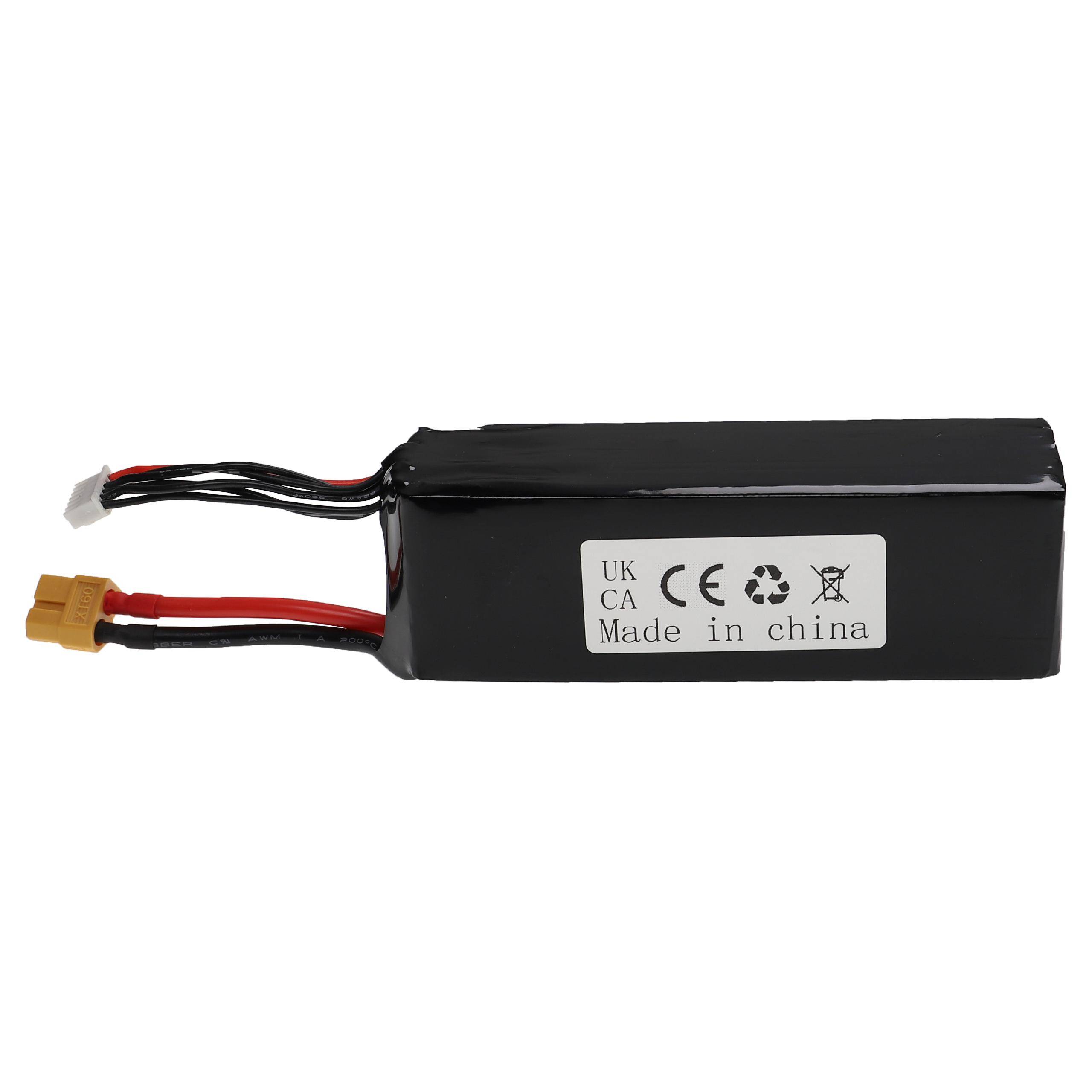 vhbw Akku kompatibel mit XT60 Stecker für Modellbau z.B. Racing Car, Helikopter, Flugzeug (4200mAh, 18,5V, Li-Polymer)