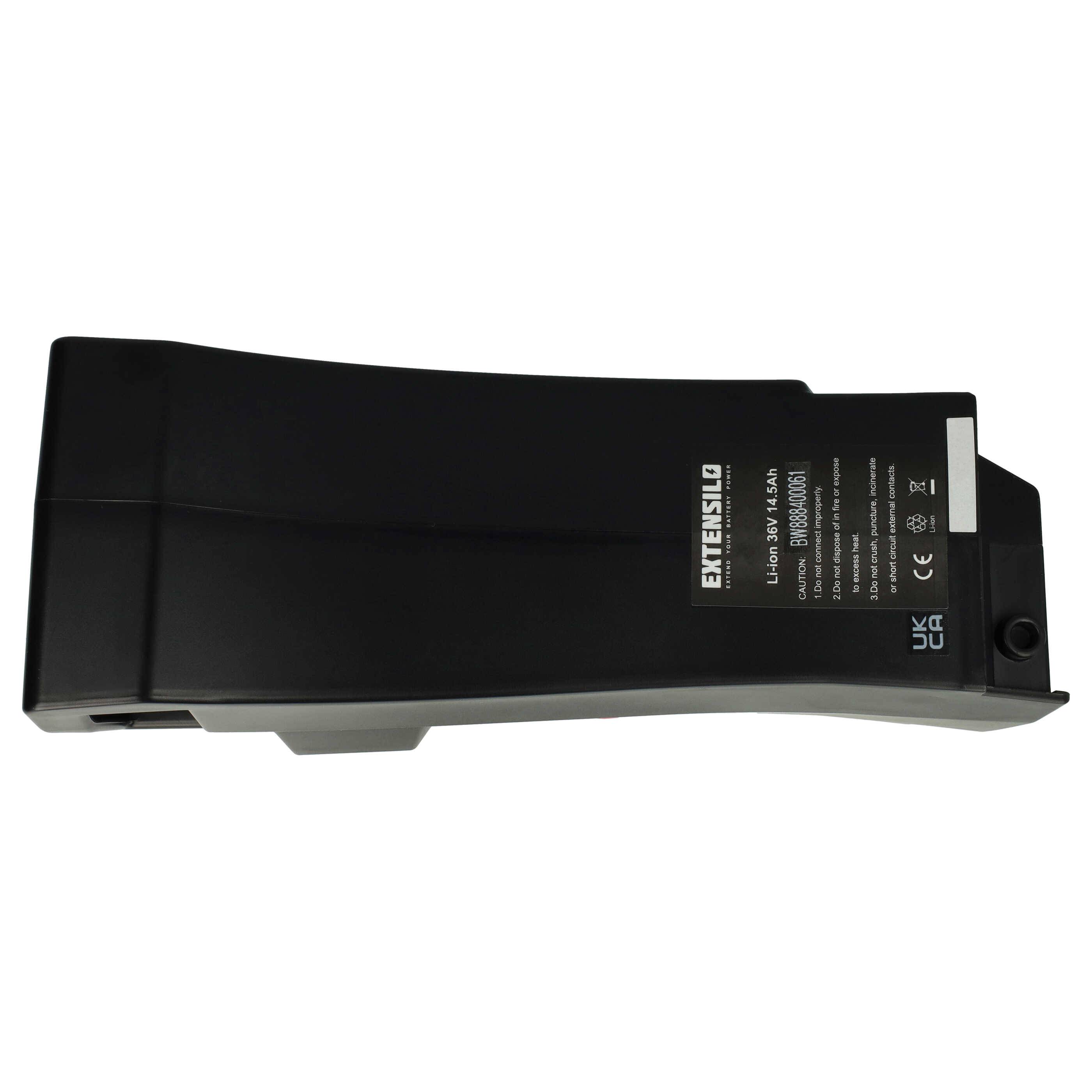 EXTENSILO Akku kompatibel mit Kalkhoff Tasman Tour C8 8-G Nexus Premium E-Bike Elektrofahrrad (14,5Ah, 36V, Li-Ion, Schwarz)