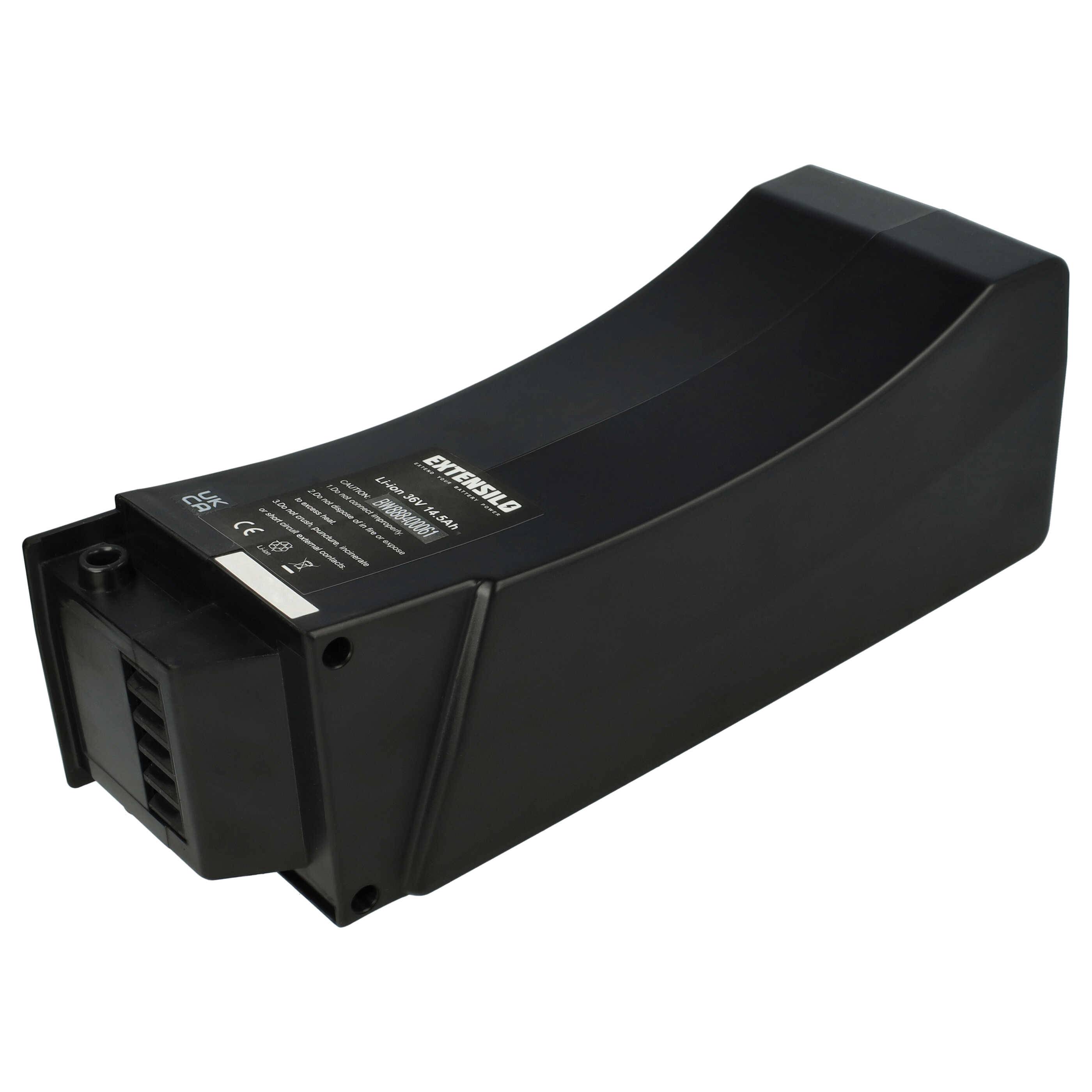 EXTENSILO Akku kompatibel mit Kalkhoff Tasman Classic i8 8-G Nexus E-Bike Elektrofahrrad (14,5Ah, 36V, Li-Ion, Schwarz)