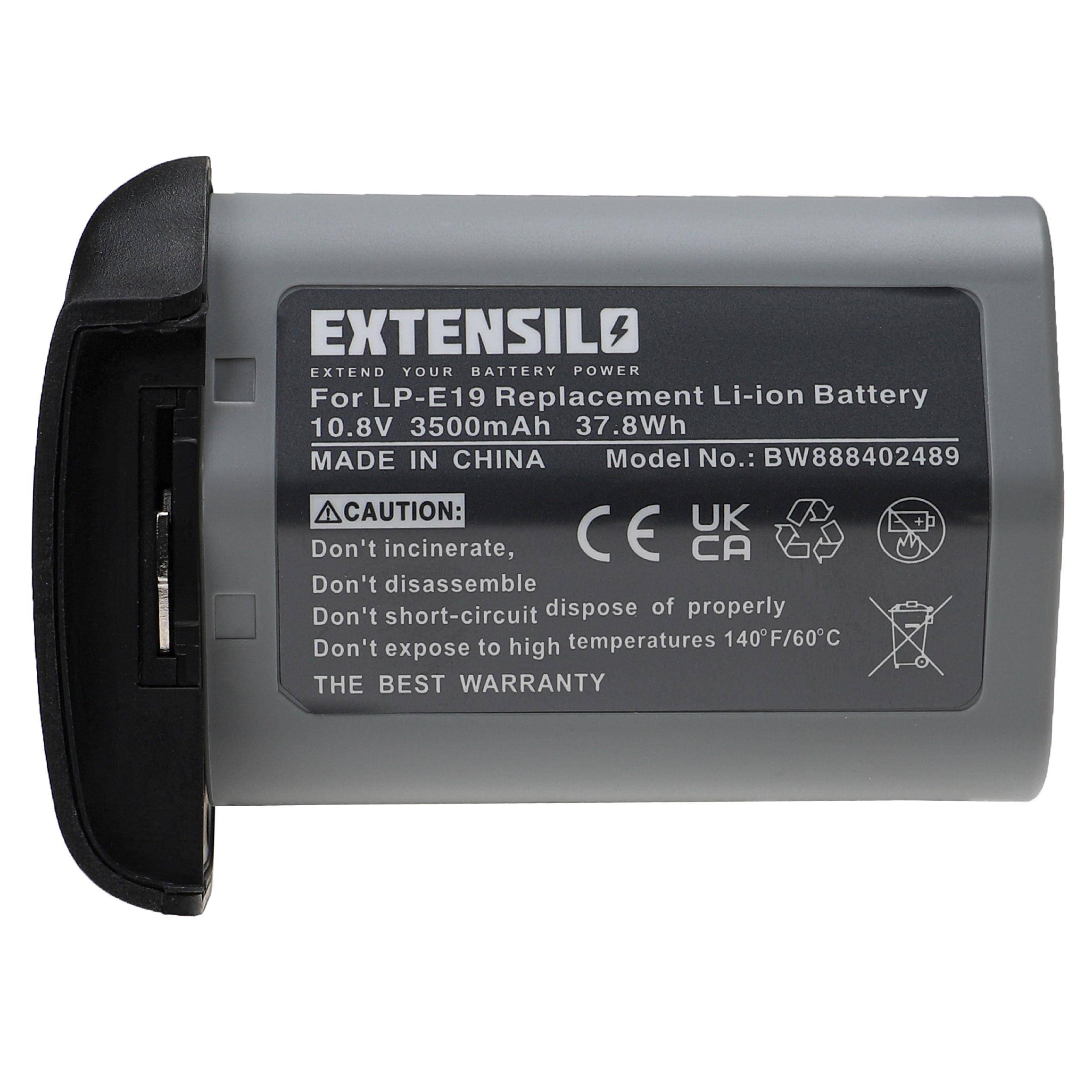 EXTENSILO Akku kompatibel mit Canon EOS R3, 1DX, 1DX Mark III, R1, 1D X, 1Ds Mark III, 1DX Mark II Kamera (3500 mAh, 10,8 V, Li-Ion)