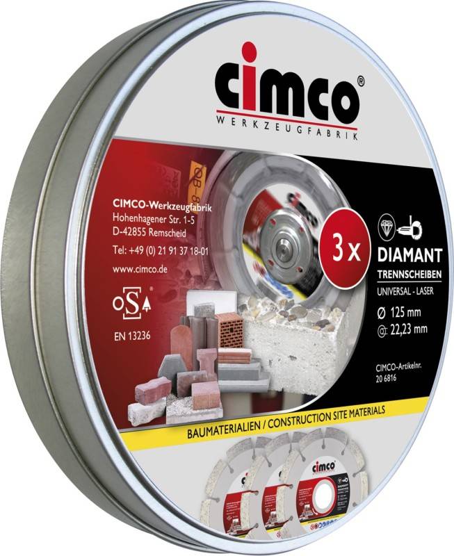 Cimco Diamant-Trennscheiben 206814 (VE3)