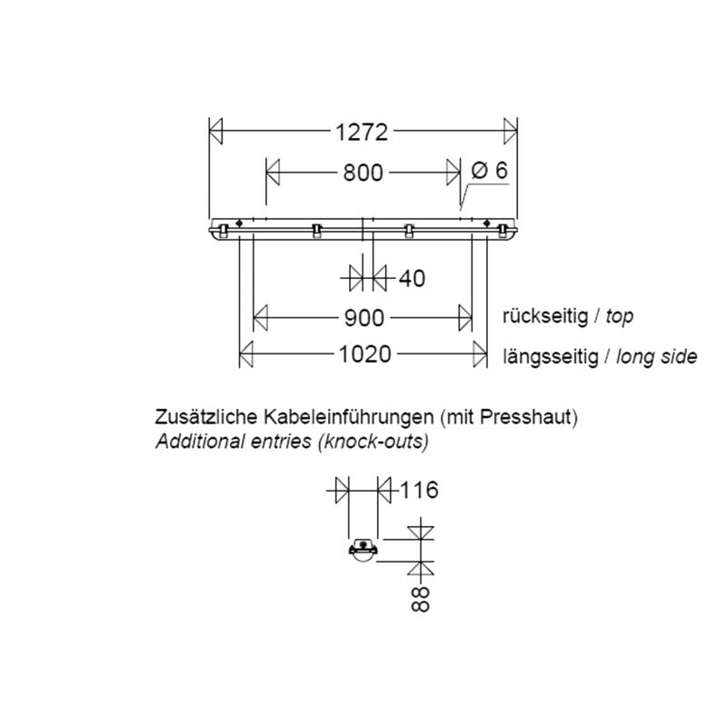 Schuch Licht LED-Feuchtraumleuchte 163 12L22G2 DIMC-Z30