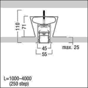 Zumtobel Group Kanal für LED-Lichtlinie SLOINslimKL1000 F WH