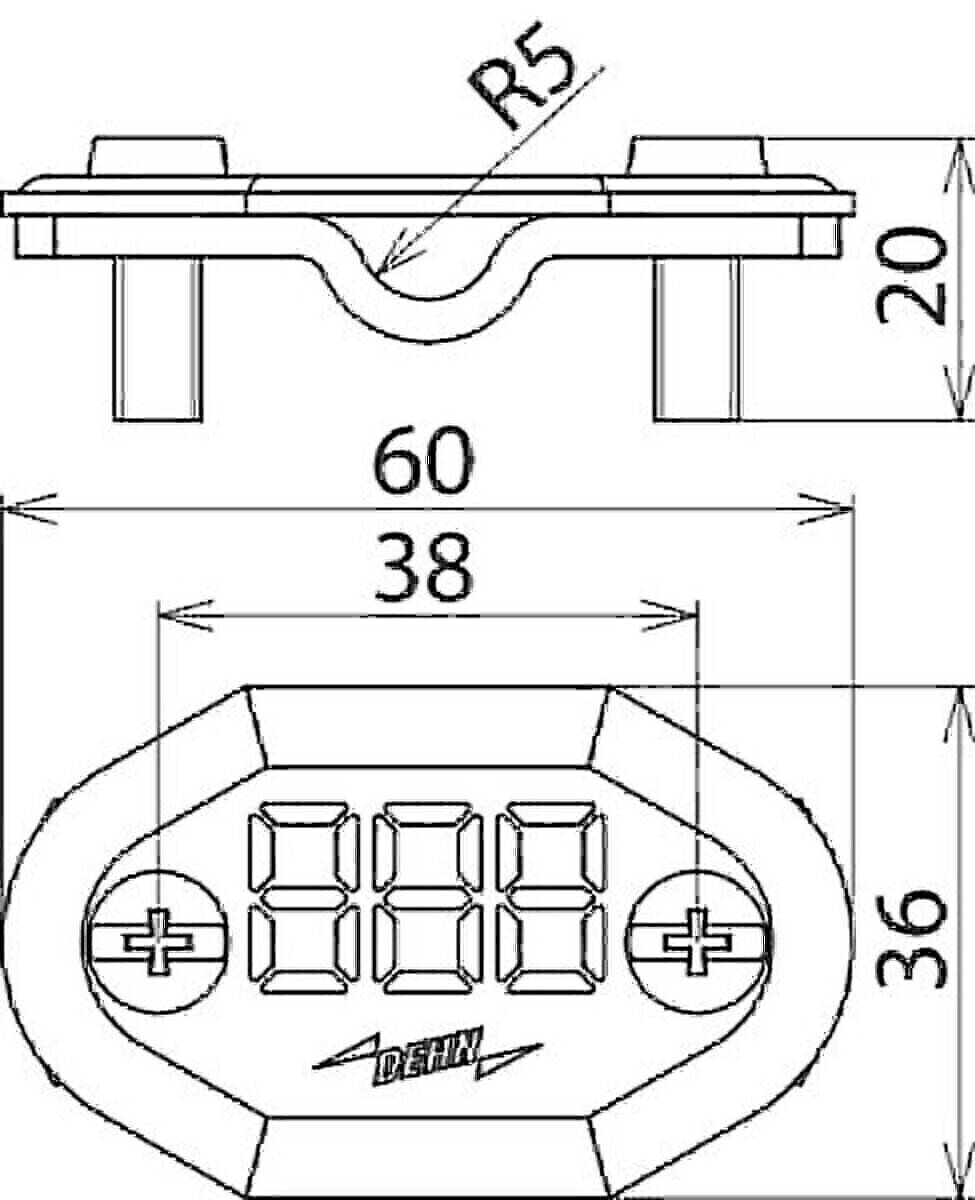 DEHN Nummernschild m. Prägung NS 7.10 FL30 7SEG AL