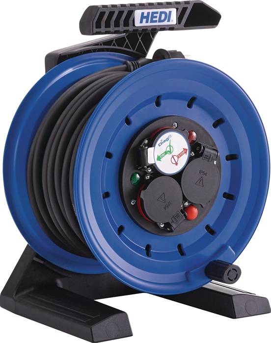 Kabeltrommel 40m H07RN-F 3x1,5mm² 250mm 3 Schutzkon.steckd.Vollkunststoff IP44