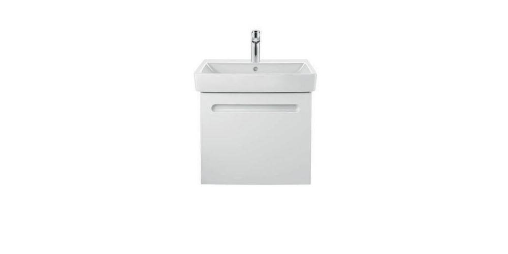 Duravit Möbelwaschtisch No 1 mit Überlauf, 1 Hahnloch, weiß 600x460mm
