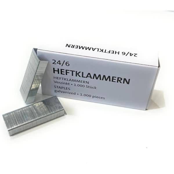 Heftklammern 24/6 verzinkt 1000 Stück