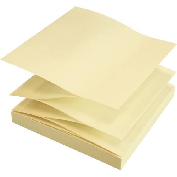 Haftnotiz oeco 5864 RC Z-Falz 75x75mm 100 Blatt gelb 12 Stück