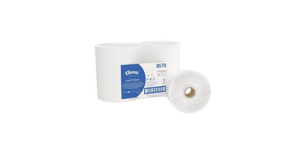Kleenex Toilettenpapier Jumbo 2-lagig Tissue 100 % recycelt wei 500
