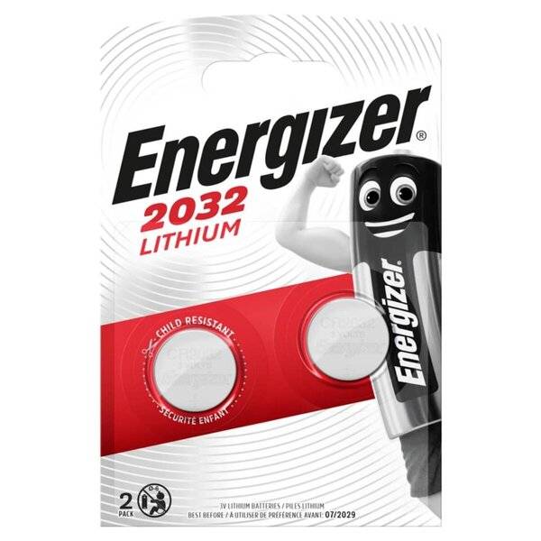Knopfzellen-Batterie Lithium CR2032 3,0 Volt 2 Stück.