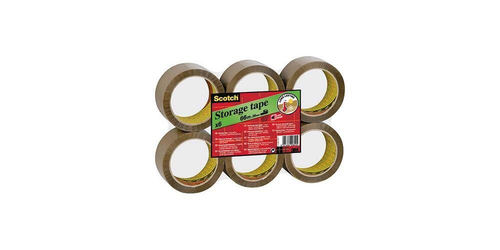 Scotch Packband 50 mm x 66 m (B x L) Polypropylen braun 6 Rl./Pack.