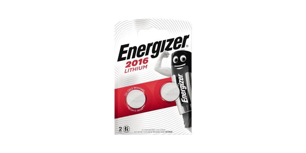 Energizer ® Knopfzelle Lithium CR2016 3V 90 mAh 2 St./Pack.