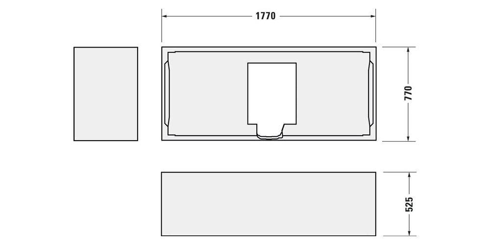 Duravit Badewanne No 1 2 Rückenschrägen weiß 1800x800mm weiß 1800 x
