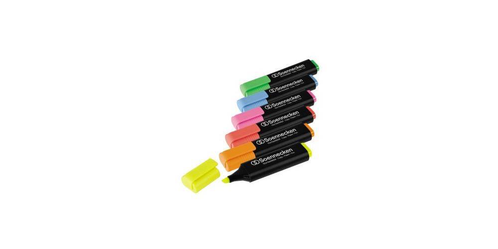 Soennecken Textmarker 2-5mm farbig sortiert 4 St./Pack.