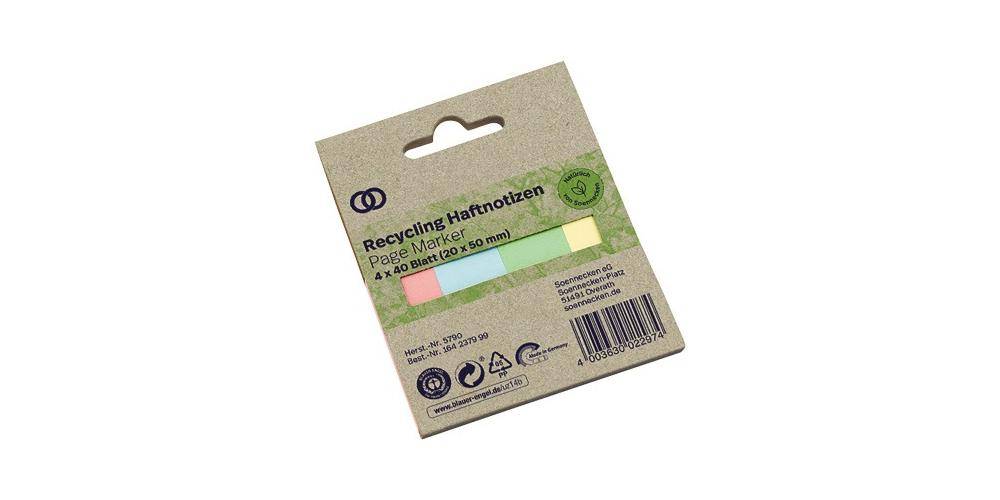 Soennecken Haftmarker oeco Recycling 20 x 50 mm (B x H) rosa blau