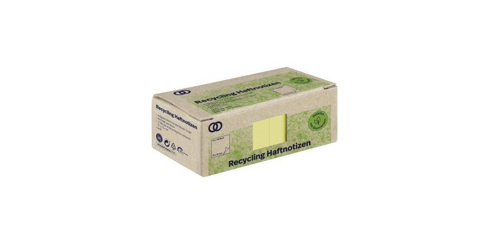 Soennecken Haftnotiz oeco Recycling 75 x 75 mm (B x H) gelb 100