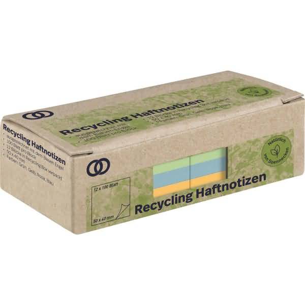 Haftnotiz oeco 5867 RC 50x40mm 100 Blatt sortiert 12 Stück