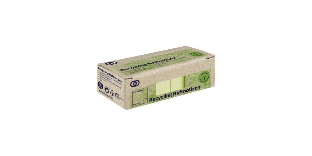 Soennecken Haftnotiz oeco Recycling 50 x 40 mm (B x H) gelb 100
