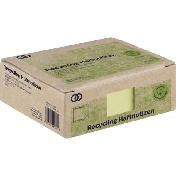 Haftnotiz oeco 5869 RC 125x75mm 100 Blatt gelb 12 Stück
