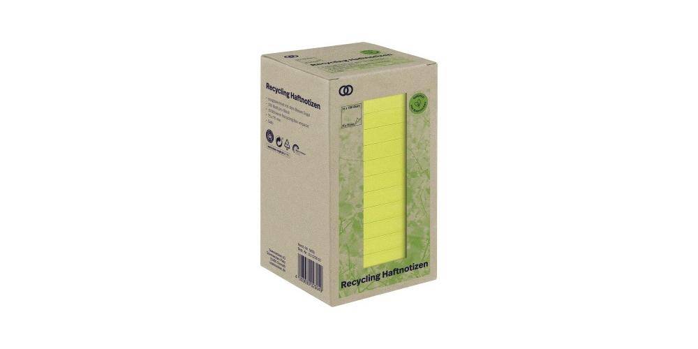 Soennecken Haftnotiz oeco Recycling 75 x 75 mm (B x H) gelb 100
