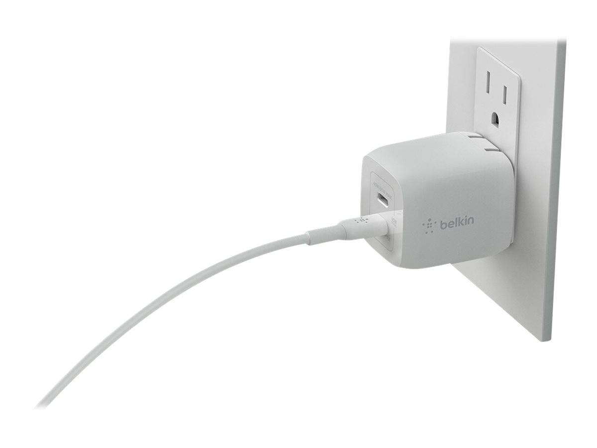 Belkin BoostCharge Pro GaN - Netzteil - PPS- und GaN-Technologie - 65 Watt - Fast Charge, PD 3.0 - 2 Ausgabeanschlussste