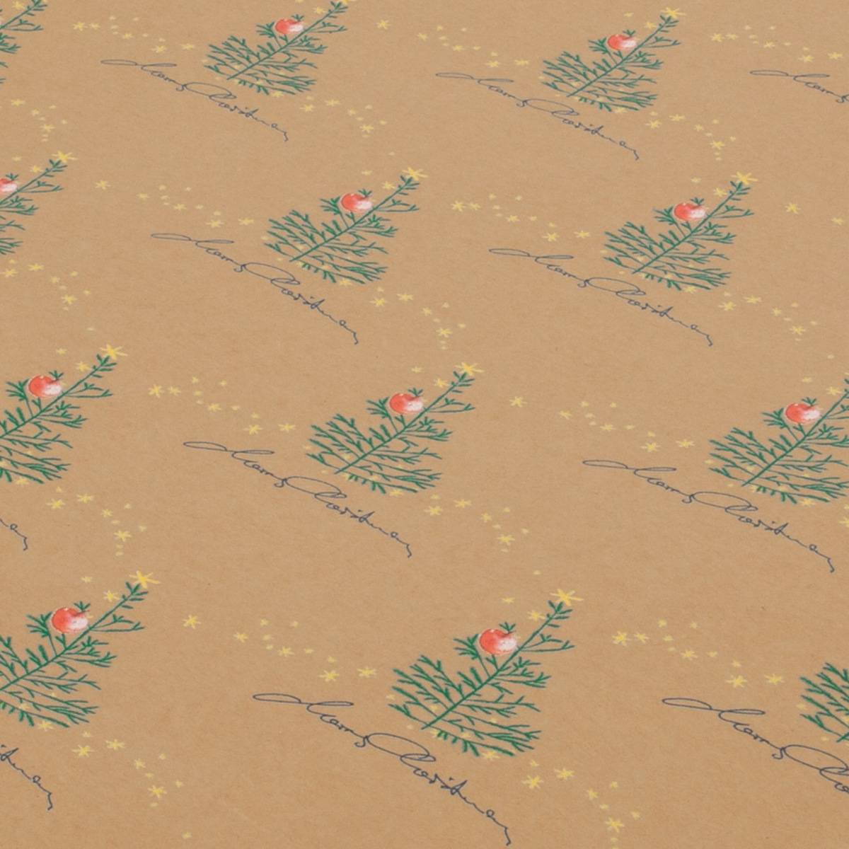 SIGEL Weihnachts-Geschenkpapier Christmas with apples - beige, grün, rot - 5 m x 500 mm