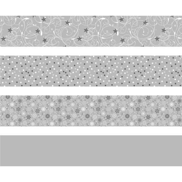 Faltstreifen Fröbelsterne 1,5x45 cm silber VE=96 Stück