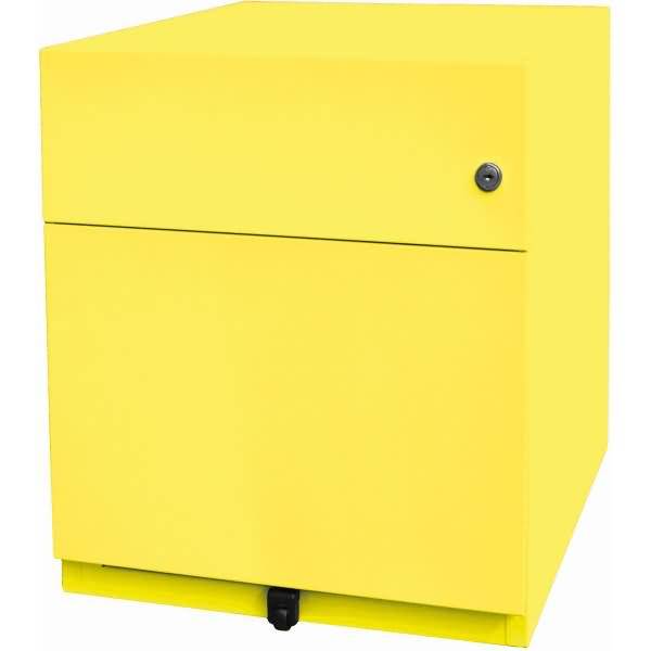 Rollcontainer Note NWA 1x Auszug + 1x HR-Schub HxBxT 495x420x565mm zinkgelb