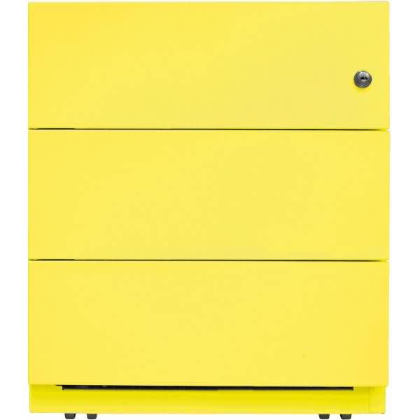 Rollcontainer Note NWA Stahl 3x Materialschub HxBxT 495x420x565mm zinkgelb