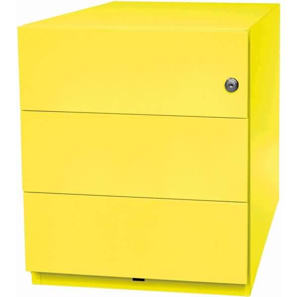 Rollcontainer Note NWA Stahl 3x Materialschub HxBxT 495x420x565mm zinkgelb