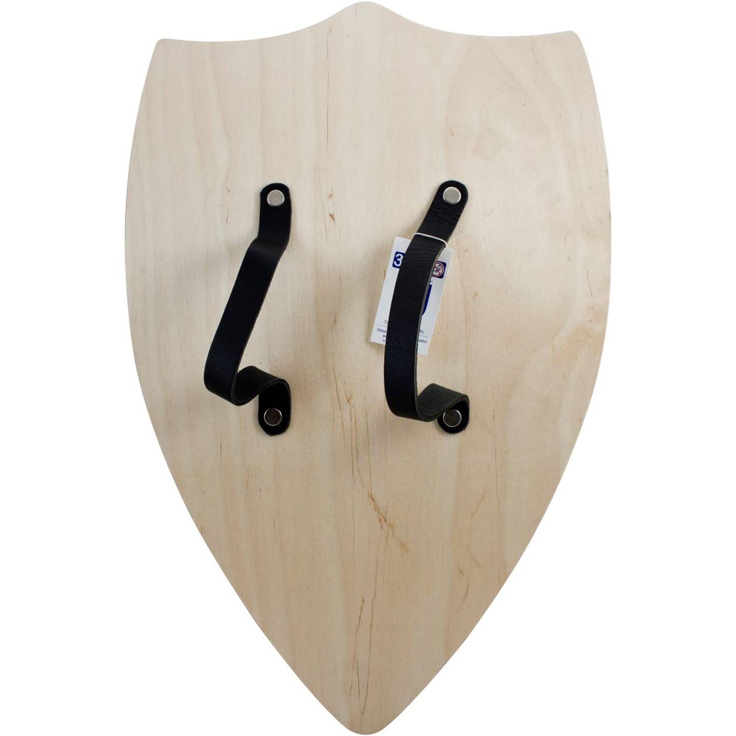 BestSaller 1166 Ritterschild schwarzer Ritter mit Wolf Motiv, Holz, 49 x 32 cm, schwarz/silber