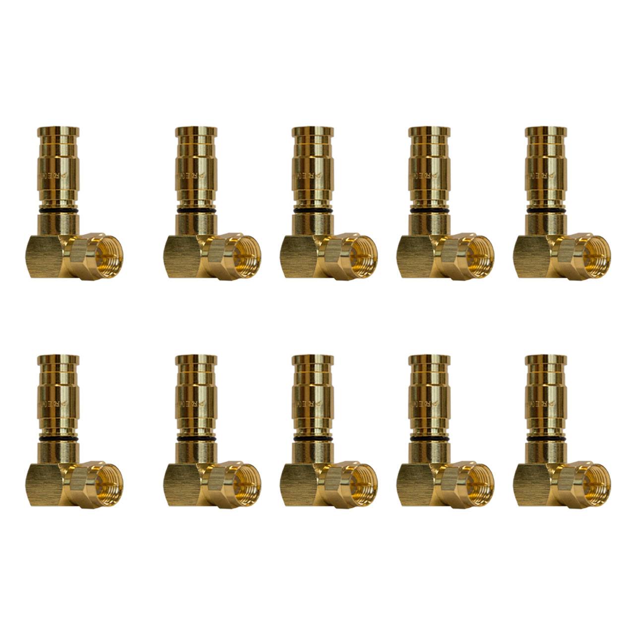 PremiumX 10x Kompressionsstecker XCon G1-90 90° Winkelstecker F-Kompressionsstecker 7,5mm für SAT Kabel Koaxialkabel 120db 130db 135db
