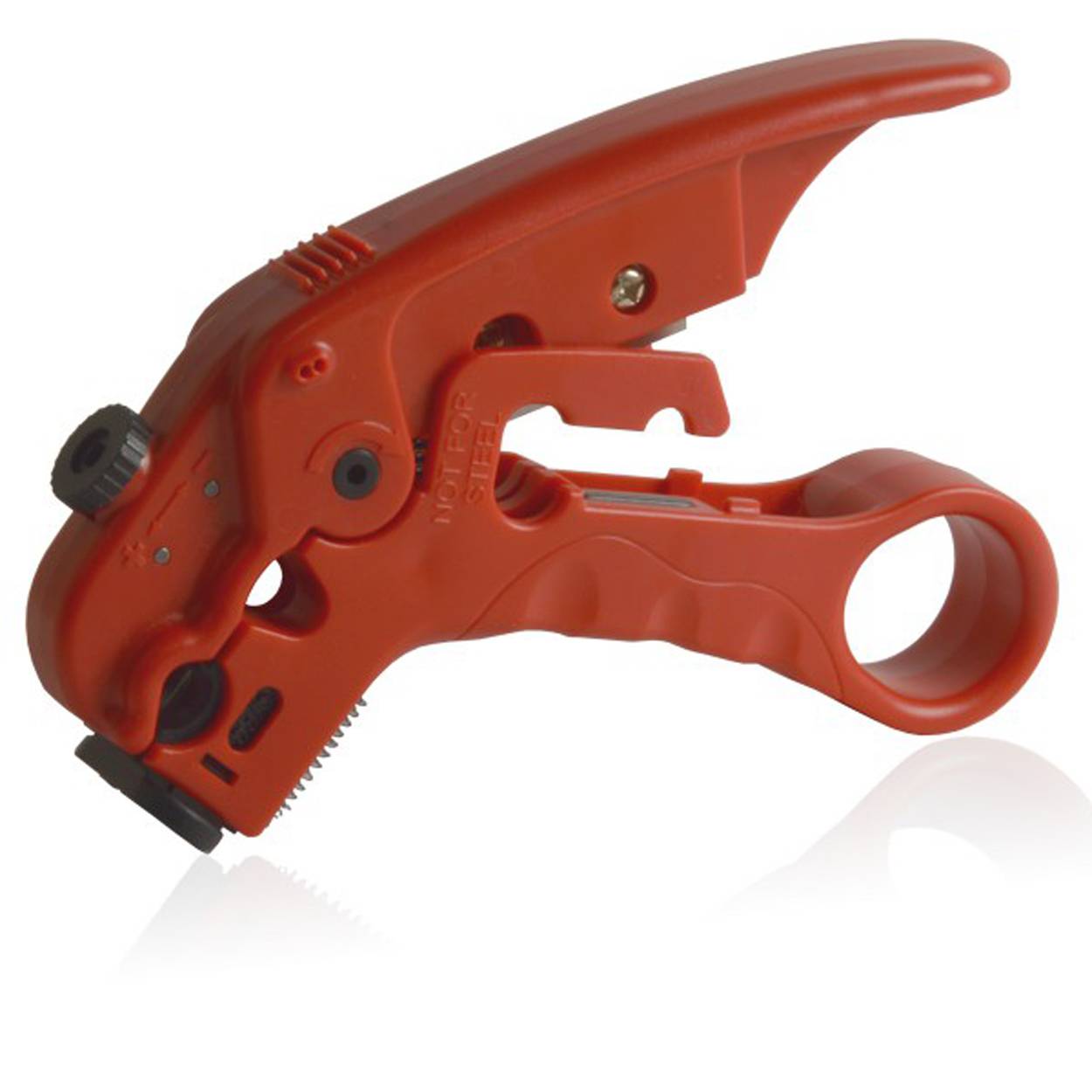 PremiumX XCon CS-100 Universal 2-Stufen Abisolierer für Koaxialkabel + DELUXE PRO Koaxial Kabel 135dB 5-Fach geschirmt, reines Kupfer 25m SAT