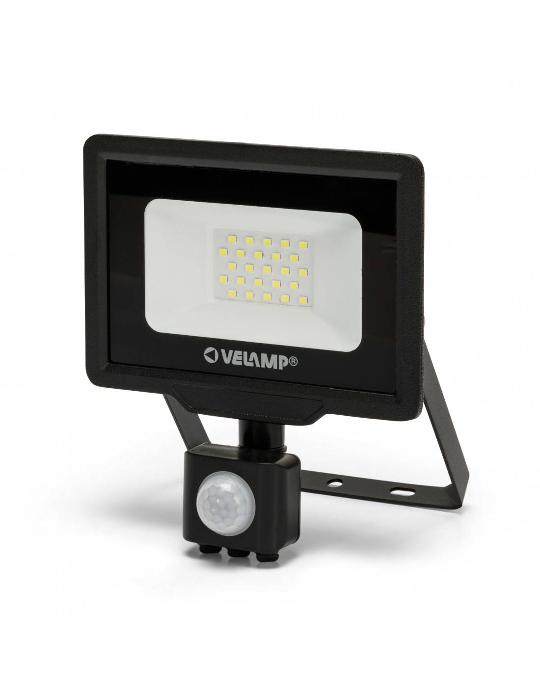 Velamp PADLIGHT5, SMD 20W IP44 LED-Strahler, schwarz, 6500K. Mit IR-Sensor