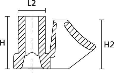 HellermannTyton Befestigung SBH1-PA66-BK