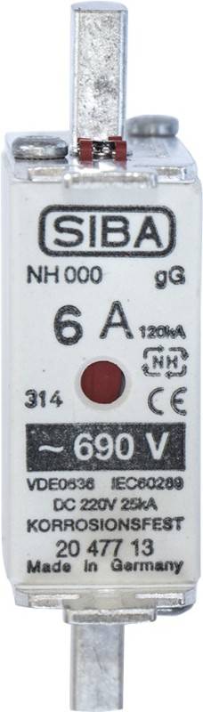3 Stück Siba NH-Sicherungseinsatz 2047713.10