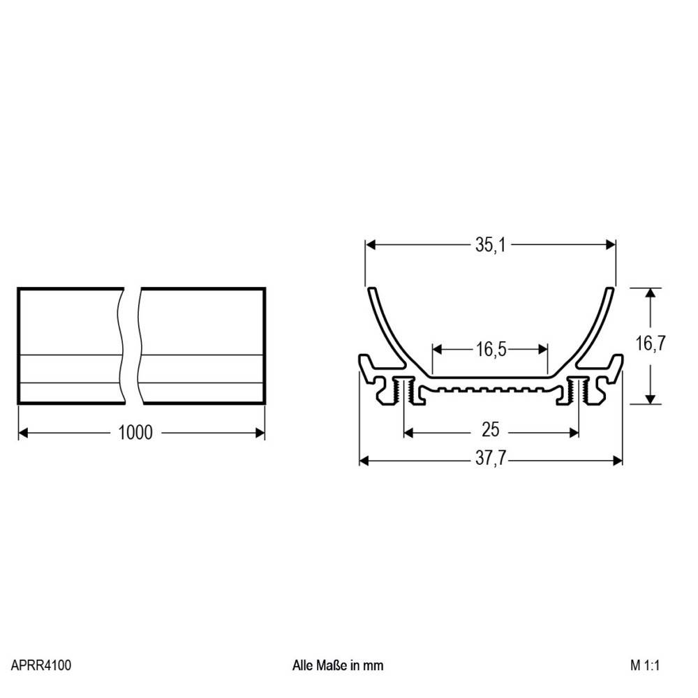 EVN Lichttechnik Einlegeprofil 1m APRR4100