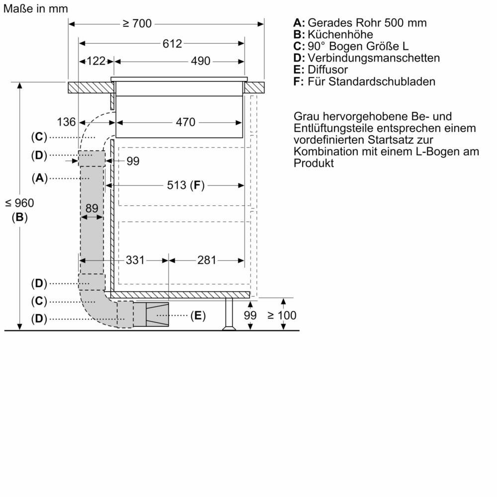 Siemens MDA Umluftkit HZ9VDKR2