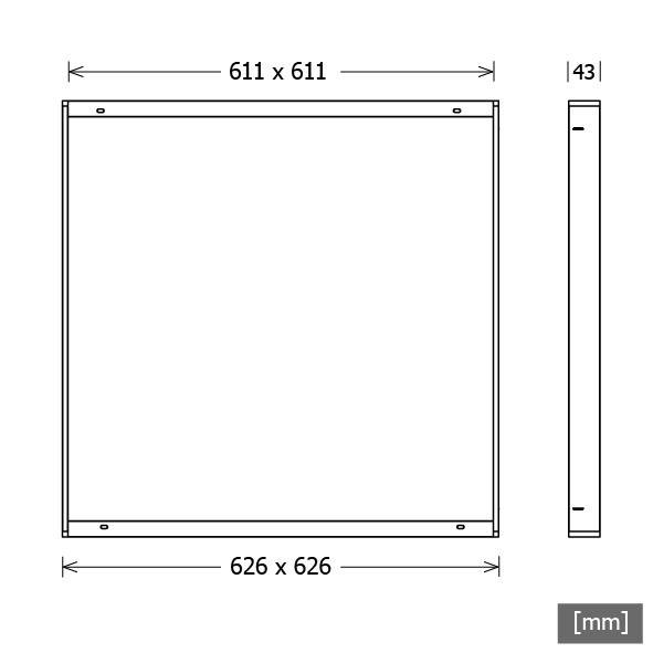 LTS Licht&Leuchten Anbaurahmen M625 FYR-Z115.0625.0625ws