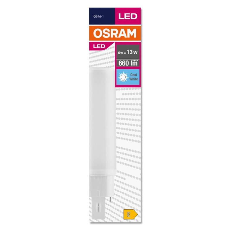OSRAM HOMELIGHTING 4058075558182 LED EEK E (A - G) G24d-1 6W = 13W Neutralweiß (Ø x L) 34mm x 138mm 1St.
